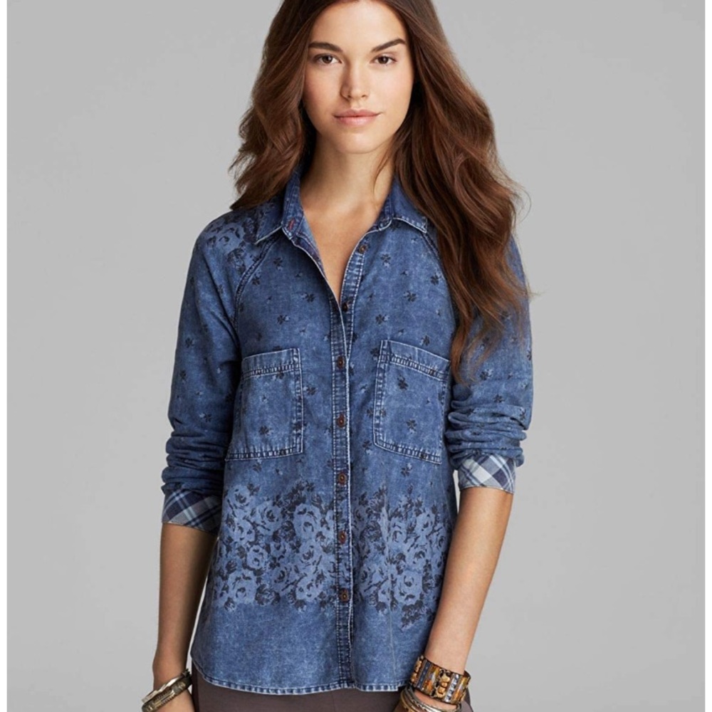 Free people chambray button down